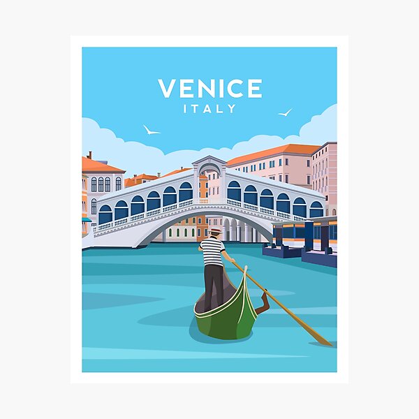 Aperçu de l'œuvre Venise, Italie - Pont du Rialto et le Grand Canal créée et vendue par typelab.