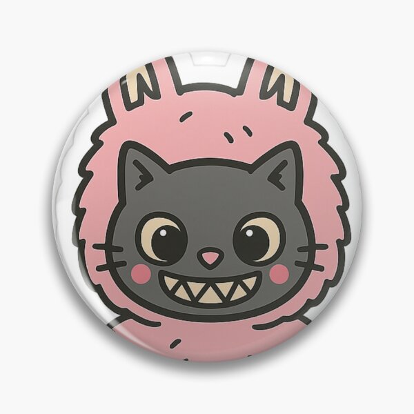Item preview, Creepy Cute Cat in Pink Bunny Suit – Labubu Parody designed and sold by Wandertrace.