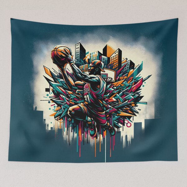 Item preview, Basketball Player Design, Man with Basketball Art, Hoops Lover Graphic, Slam Dunk Spirit designed and sold by RevGens.