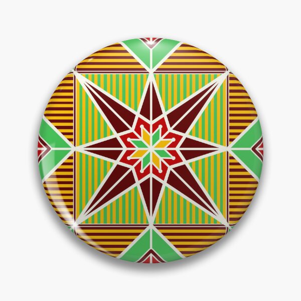 Item preview, Ukrainian Polesian Red, Green, and Yellow Traditional Geometrical Pattern designed and sold by FreiherrPK.