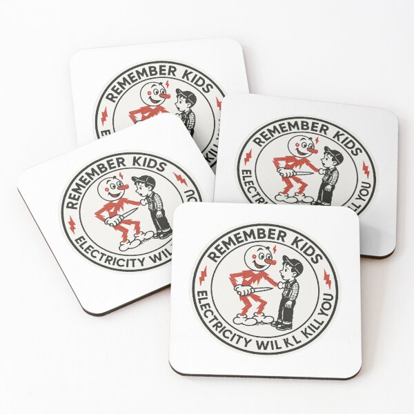 Item preview, Vintage Electrical Warning Sticker | Retro Waterproof Vinyl with a Humorous Twist! designed and sold by ezuldeen48.