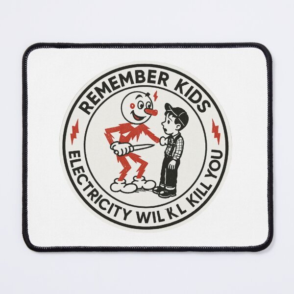 Item preview, Vintage Electrical Warning Sticker | Retro Waterproof Vinyl with a Humorous Twist! designed and sold by ezuldeen48.