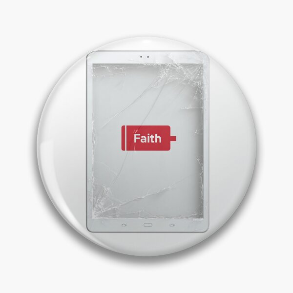 Item preview, Faith Battery Low – Broken Tablet Spiritual Metaphor Design designed and sold by Alphakenon.