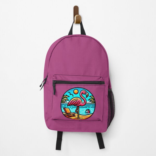 Item preview, Vectorial Flamingo on Circular Beach designed and sold by gallardostudio.