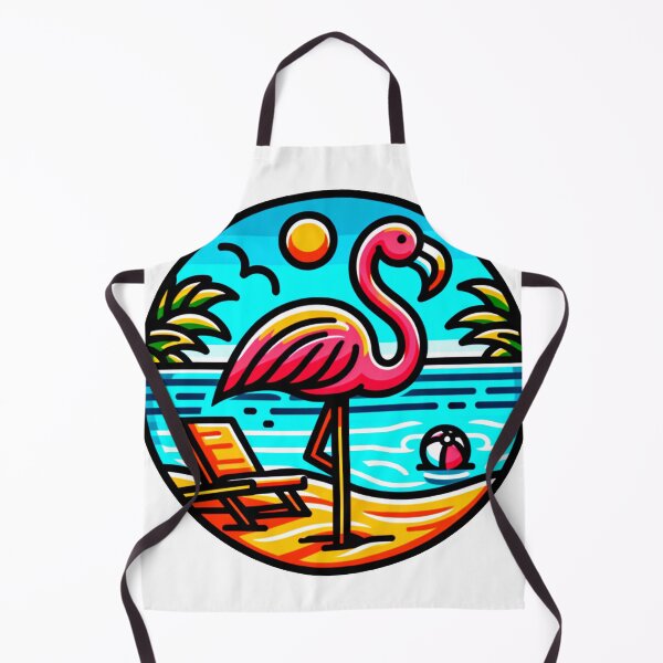 Item preview, Vectorial Flamingo on Circular Beach designed and sold by gallardostudio.