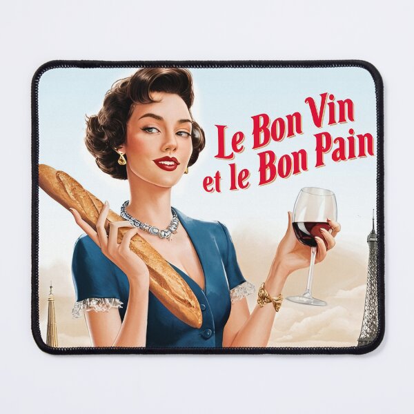 Item preview, Le Bon Vin et Le Bon Pain – Retro French Art Print designed and sold by MooLaLa.Store.