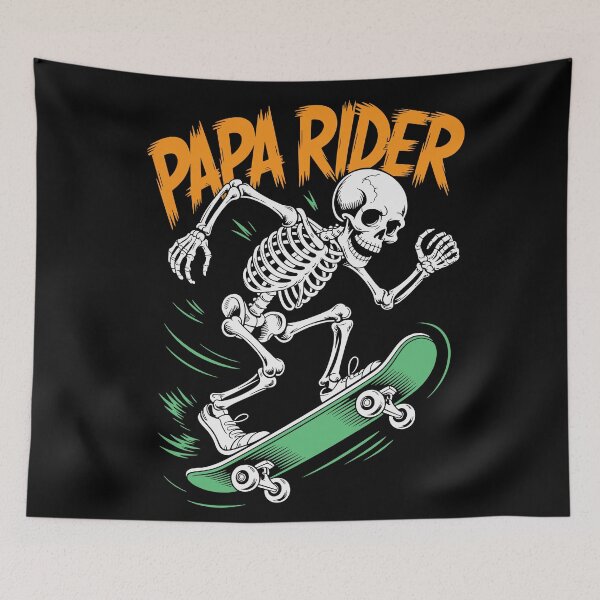 Item preview, Papa Rider Skeleton Skateboarder Graphic designed and sold by TipTop GFX.