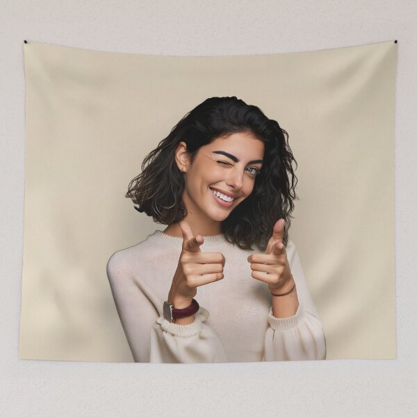 Item preview,  Woman Points and Winks Design, Confident Female Graphic, Empowering Gesture Art, Playful Attitude designed and sold by RevGens.