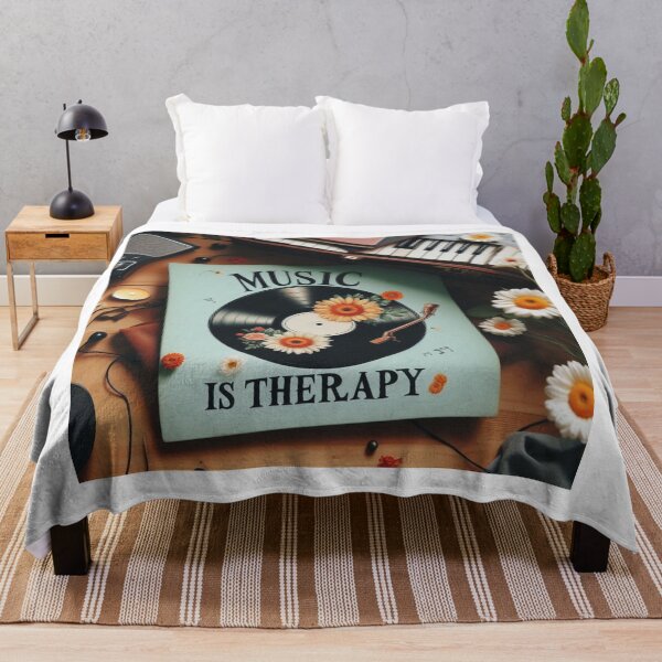 Item preview, Emotional Therapy Through Sound – Retro Vinyl & Floral Design designed and sold by ashokreddy343.