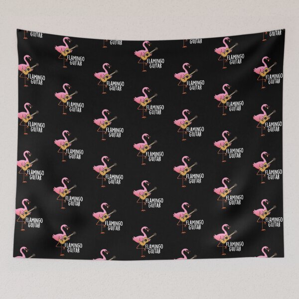 Item preview, Flamingo Guitar Funny Music Pun (Dark BG) designed and sold by punnybone.