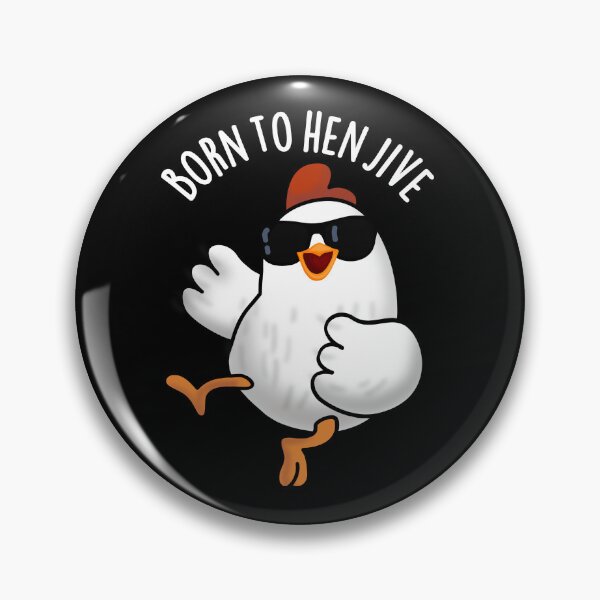 Item preview, Born To Hen Jive Funny Chicken Pun (Dark BG) designed and sold by punnybone.