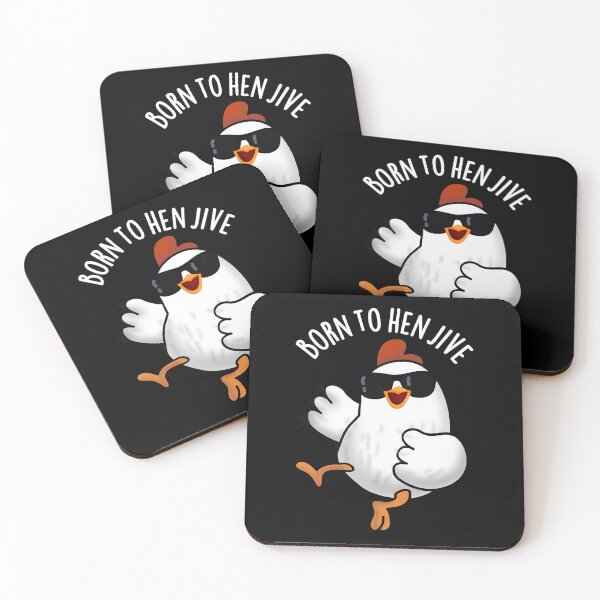 Item preview, Born To Hen Jive Funny Chicken Pun (Dark BG) designed and sold by punnybone.