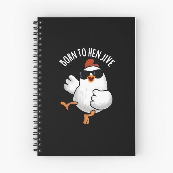 Item preview, Born To Hen Jive Funny Chicken Pun (Dark BG) designed and sold by punnybone.