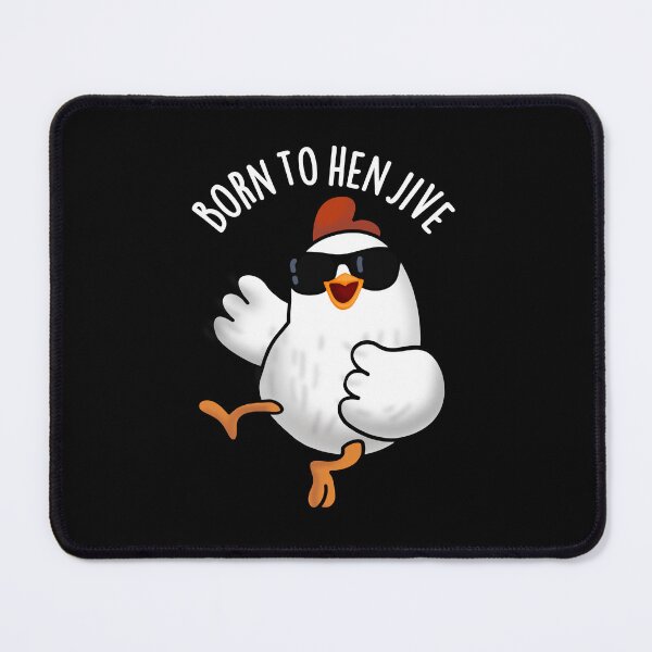 Item preview, Born To Hen Jive Funny Chicken Pun (Dark BG) designed and sold by punnybone.