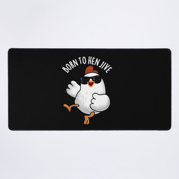 Item preview, Born To Hen Jive Funny Chicken Pun (Dark BG) designed and sold by punnybone.