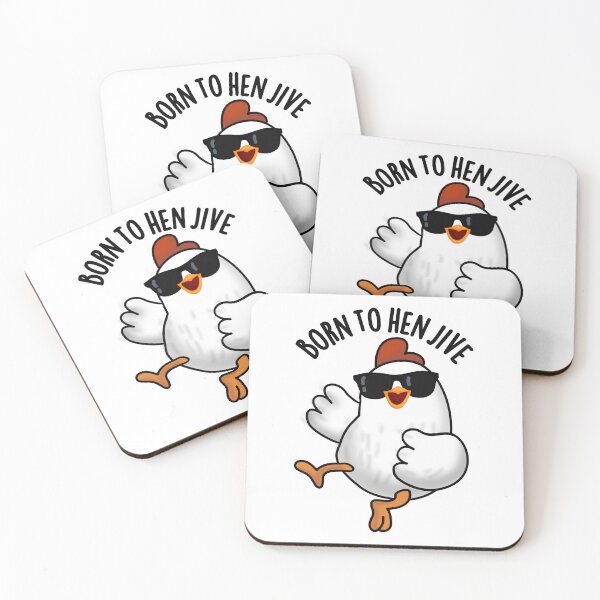 Item preview, Born To Hen Jive Funny Chicken Pun  designed and sold by punnybone.