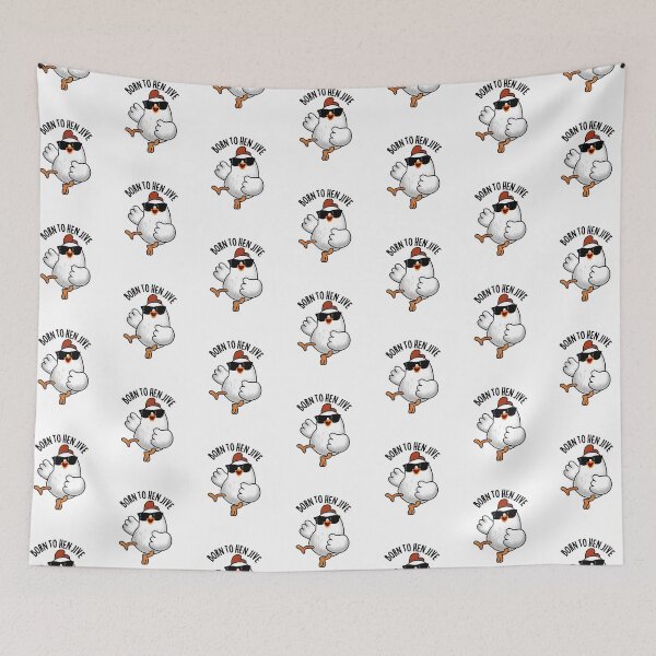 Item preview, Born To Hen Jive Funny Chicken Pun  designed and sold by punnybone.