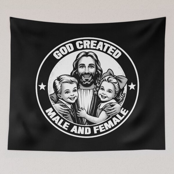 Item preview, Genesis 5:2 God Created Male And Female designed and sold by plushism.