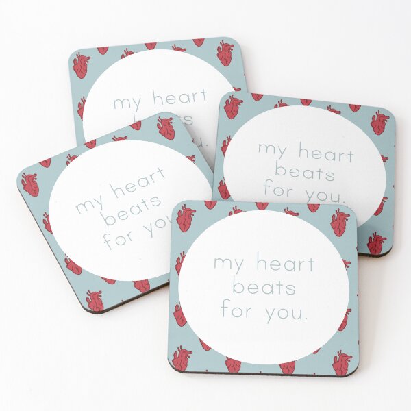 Item preview, My Heart Beats for You, anatomical love heart designed and sold by Joan and Rose.