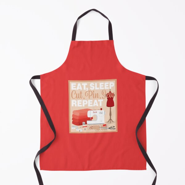 Item preview, Eat Sleep Repeat Dressmaking - New Machine - RED designed and sold by StellarFX.