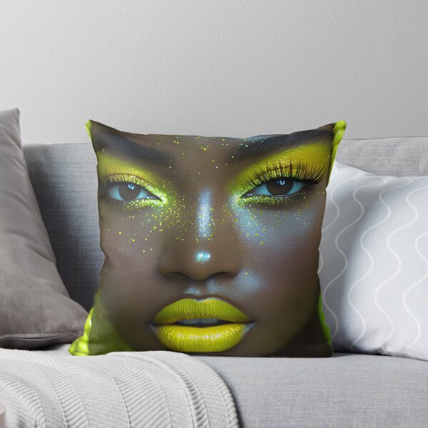 Item preview, Vibrant Beauty with Neon Yellow Accents in Makeup designed and sold by Artessie.