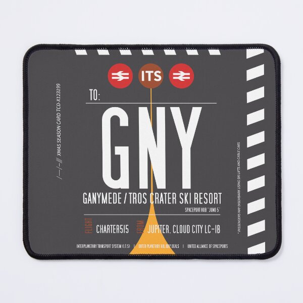 Artikelvorschau, Jupiter's Moon Ganymede Boarding Pass (Interplanetary Space Travel Ticket Collection) entworfen und verkauft von BGALAXY.