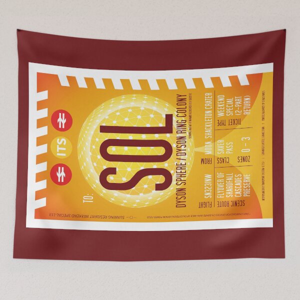 Item preview, Sun (Dyson Sphere) Boarding Pass (Interplanetary Space Travel Ticket Collection) designed and sold by BGALAXY.