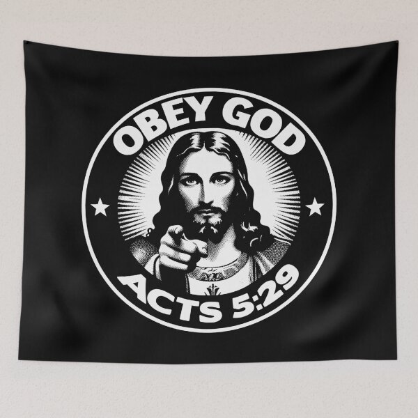 Item preview, Acts 5:29 Obey God designed and sold by plushism.