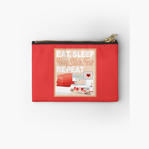 Item preview, Eat Sleep Repeat Embroidery - Embroidery Machine - RED designed and sold by StellarFX.