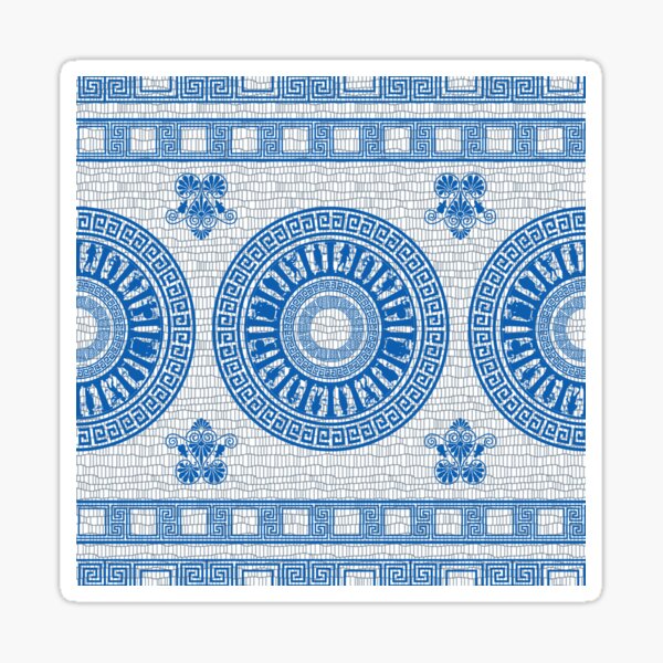 Greek Gods Pattern (blue version) Sticker