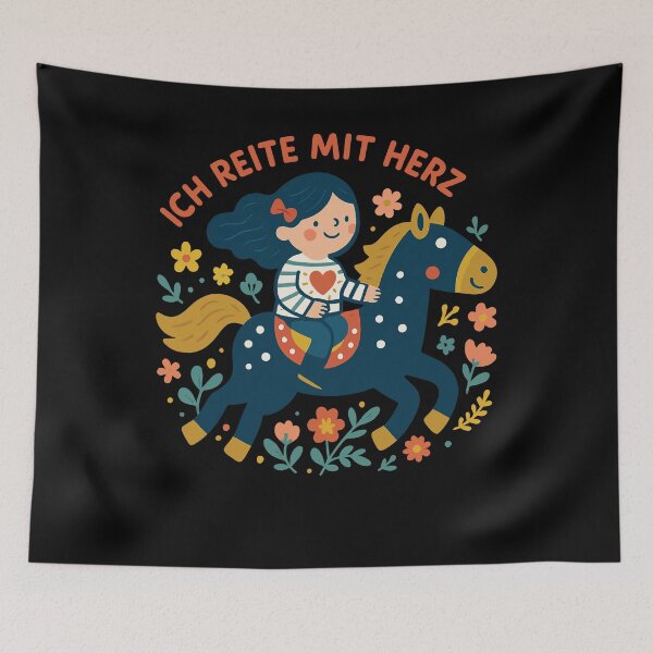 Item preview, I Ride With Heart Horse Girl Motif designed and sold by LuminOrb.