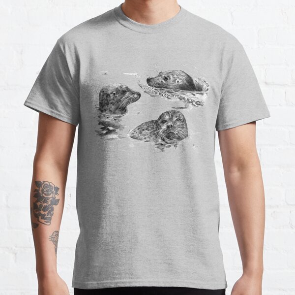 Harbor seals at Ile-aux-hares Classic T-Shirt