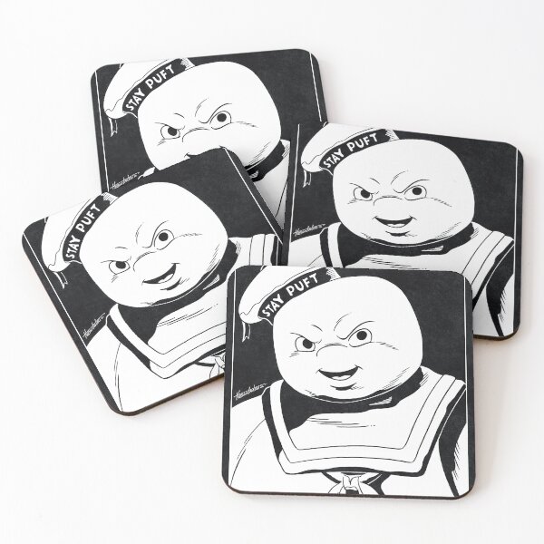 Item preview, STAY PUFT MARSHMALLOW MAN - Ghostbusters (Black and White) designed and sold by FamousWeirdosRB.