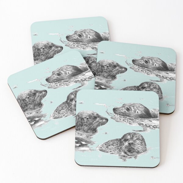 Item preview, Harbor seals at Ile-aux-hares designed and sold by Caroline Bochud.