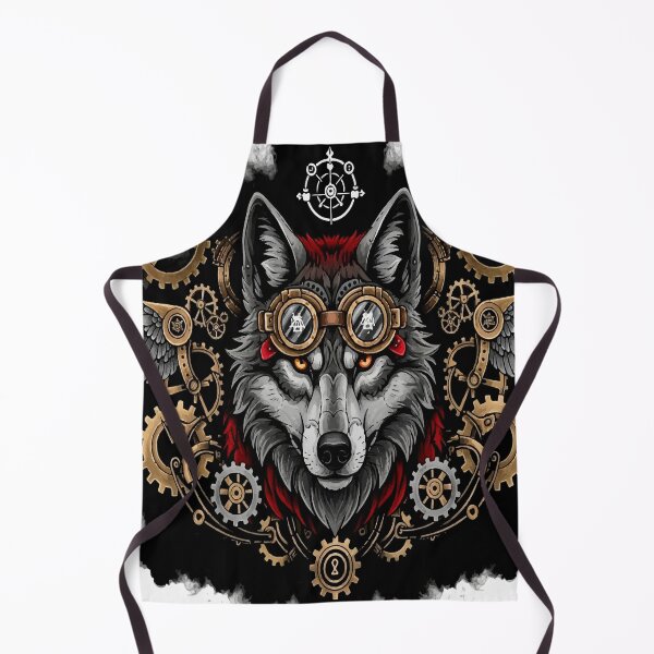 Item preview, Steampunk Wolf – Mystical Guardian in Gears and Winged Shadow designed and sold by  Ojo de Lilith.