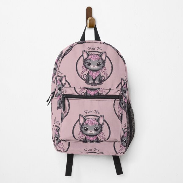 Item preview, Hell No Pink Goth Kitty AI Generated Digital Art designed and sold by thedreamykind.