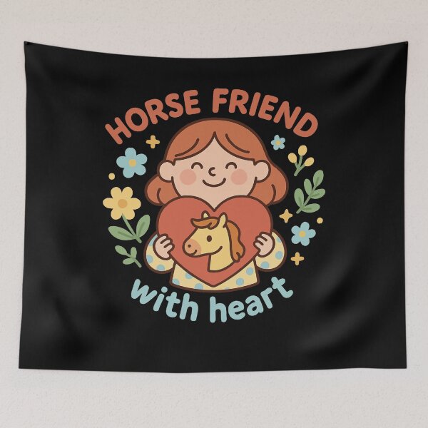Item preview, Horse Friend With Heart Riding Girls Ponies designed and sold by LuminOrb.