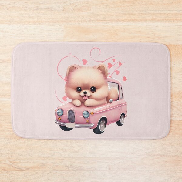 Item preview, PUPPY IN PINK CAR designed and sold by DanaTees.