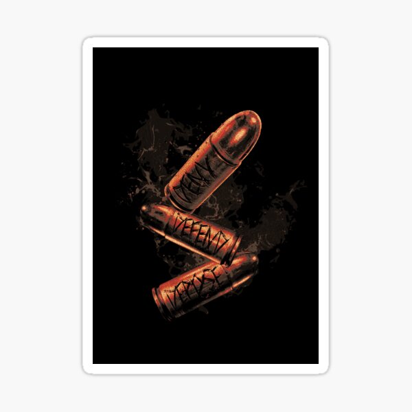 Item preview, Brutalist Y2K Three Bullets Revolution Riot  designed and sold by ApopsArt.