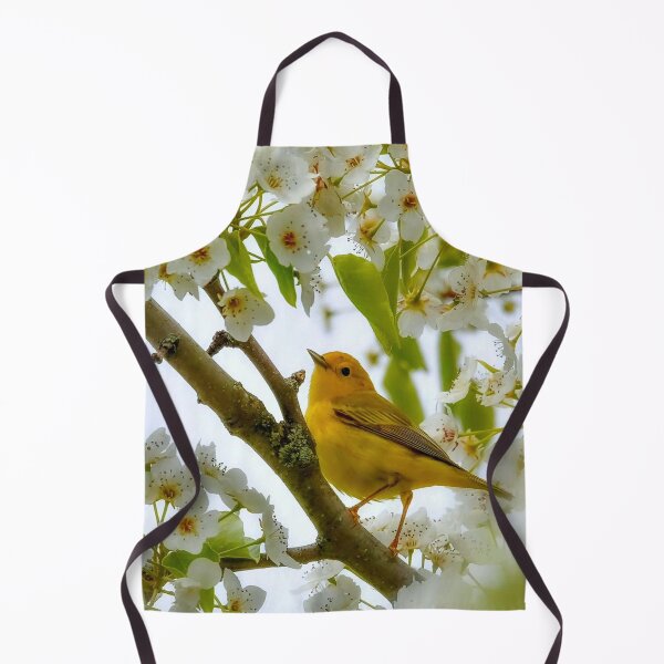 Item preview, Golden Warbler among cherry blossoms designed and sold by ritusdesigns.