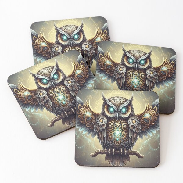 Item preview, Steampunk Owl – Keeper of Gears and Arcane Wisdom designed and sold by  Ojo de Lilith.