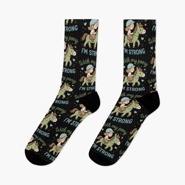 Item preview, Horses Girls Riding With Pony I'm Strong designed and sold by LuminOrb.
