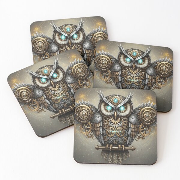 Item preview, Steampunk Owl – Keeper of Gears and Arcane Wisdom designed and sold by  Ojo de Lilith.