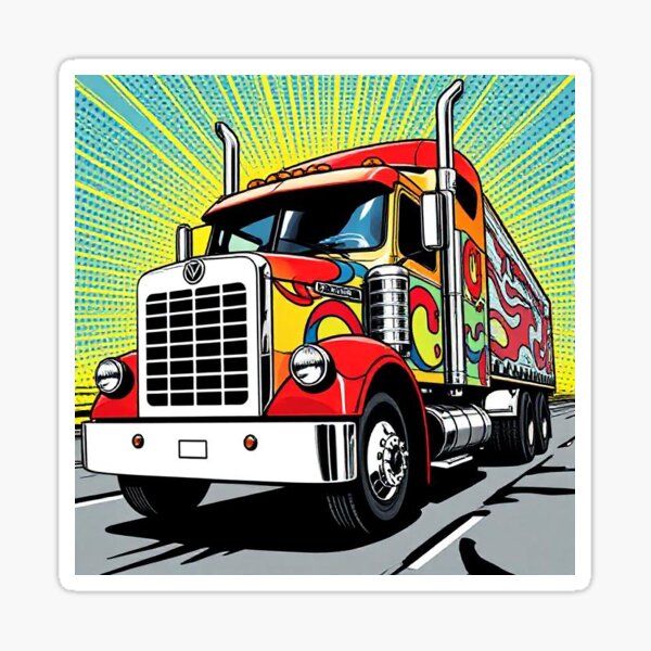 Item preview, Retro Road King Truck Art designed and sold by AustenPussett.