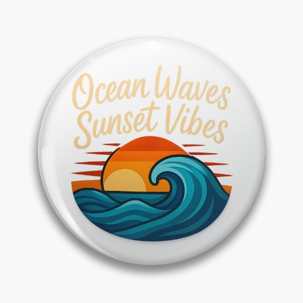 Item preview, Ocean Waves Sunset Vibes - Coastal Beach Art Retro Summer Aesthetic designed and sold by CreativeVisionsHub.