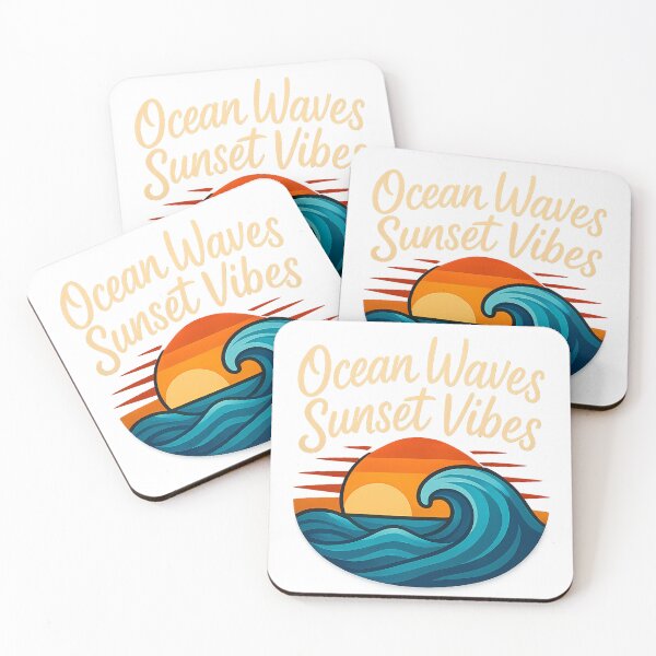 Item preview, Ocean Waves Sunset Vibes - Coastal Beach Art Retro Summer Aesthetic designed and sold by CreativeVisionsHub.