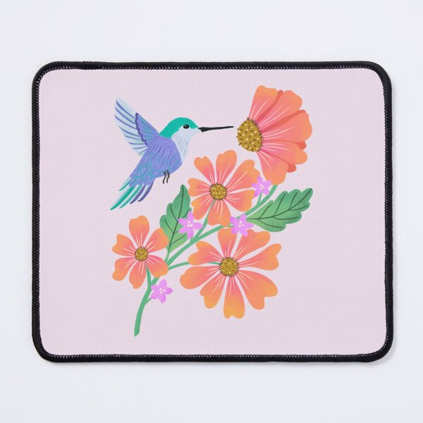 Item preview, Hummingbird with flower bouquet designed and sold by Aralma.