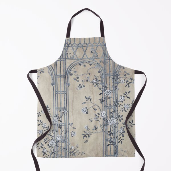 Artikelvorschau, Muster Holzbogen im Wald Tapete Blumen Bäume Pflanzen Vögel Schmetterlinge blauer Hintergrund entworfen und verkauft von hAITHAM1985.