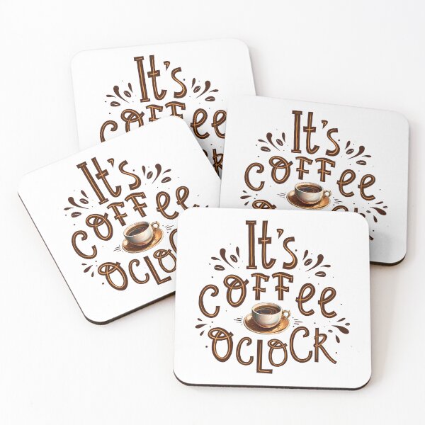 Item preview, Tullys Coffee It's Coffee O'Clock Typography Art - Coffee Time Quote Illustration designed and sold by Kollibri.