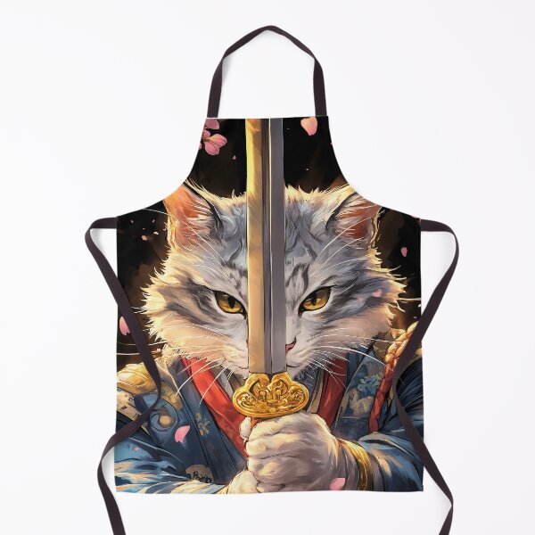 Item preview, Animal Samurai Cat Blossom Blade Warrior Stare Intense Cherry designed and sold by nabutayatsen5.